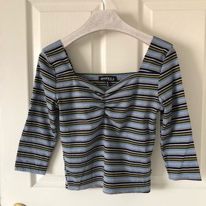 Stripey Blue Top